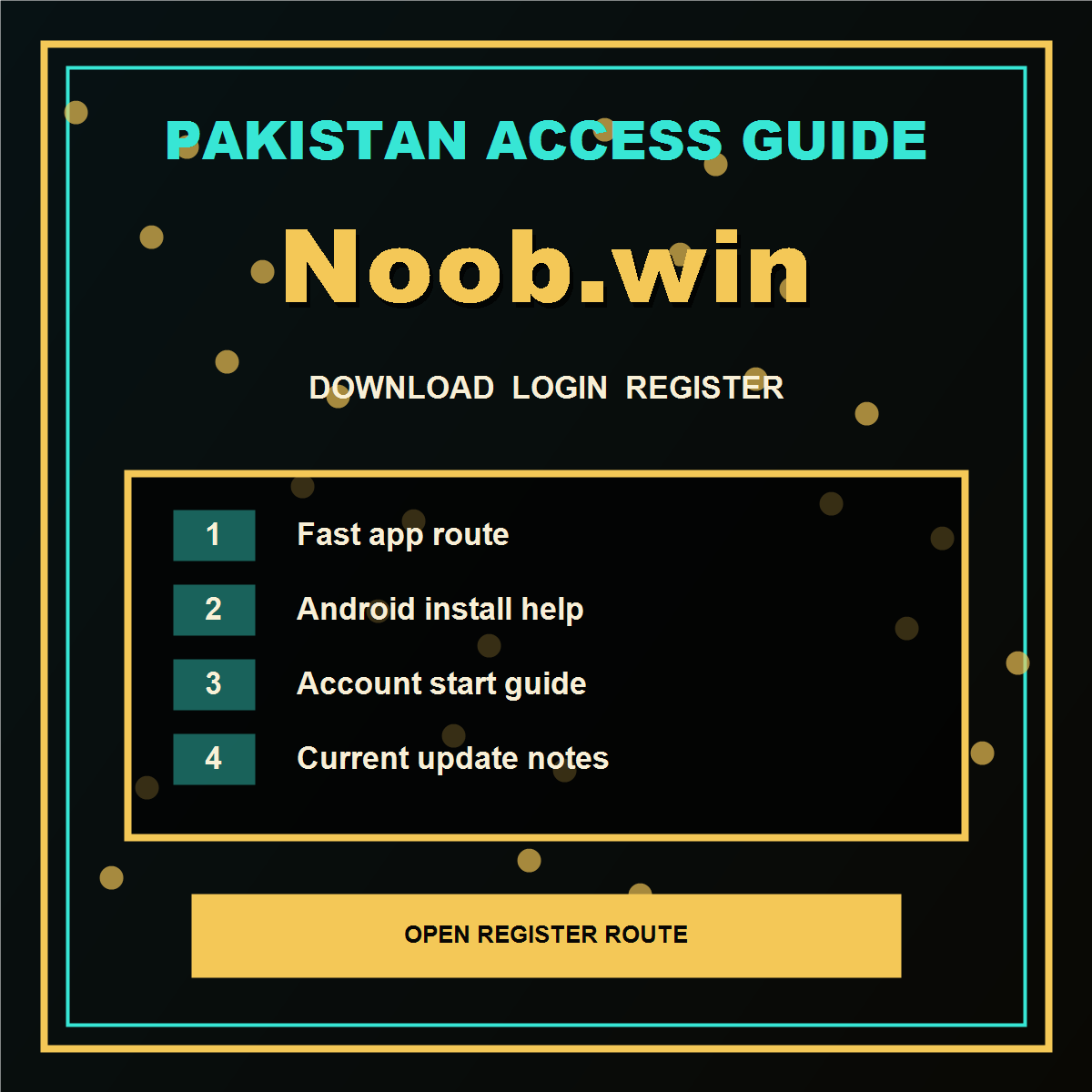 Noob.win Pakistan download, login and register support visual